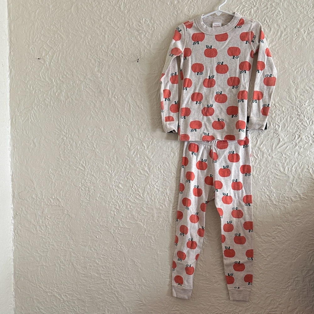 Hanna Andersson Halloween Long John Pajamas Pumpkin Kids Children’s 5